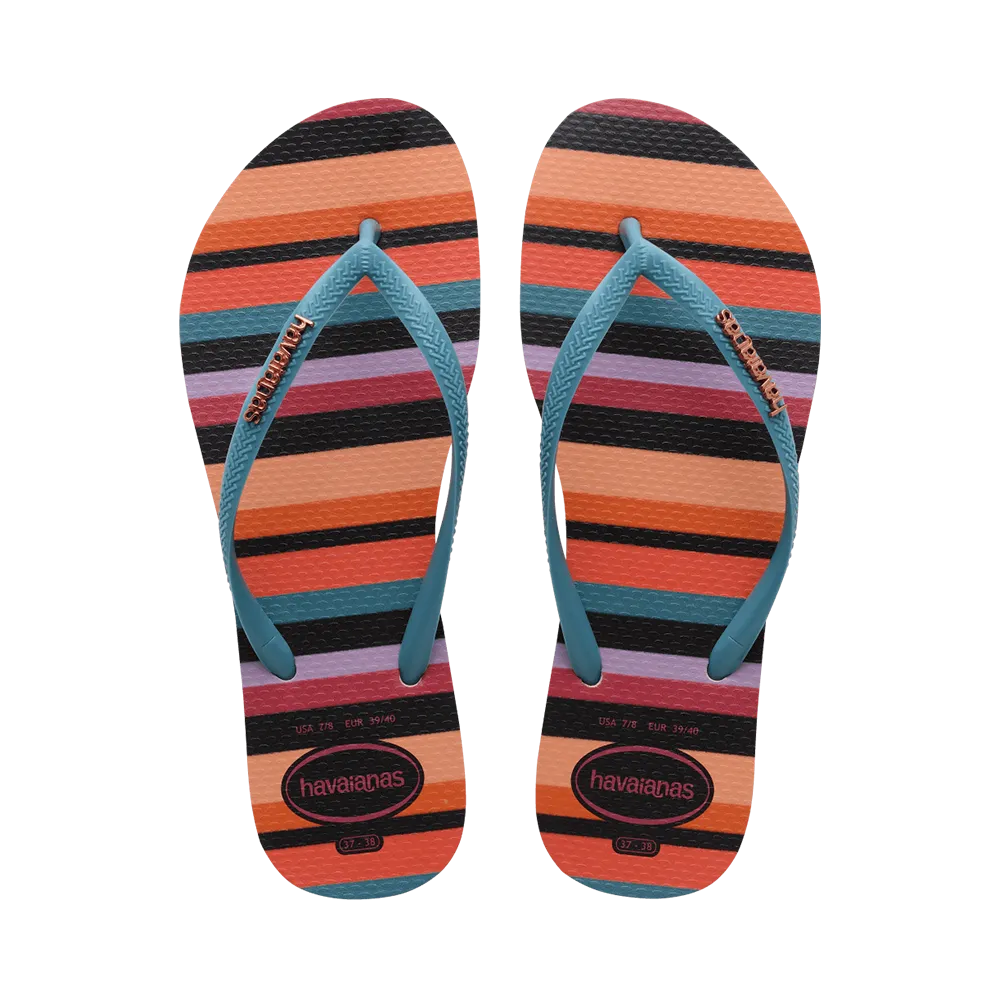 Slim Patchwork Flip Flops