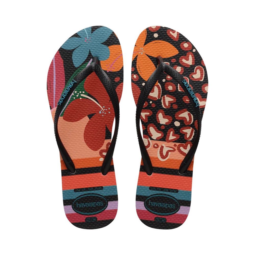 Slim Patchwork Flip Flops