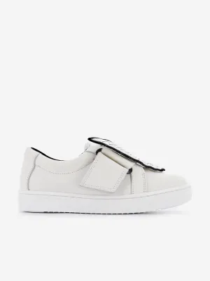 Sophia Webster Girls Leather Heavenly Trainers in White