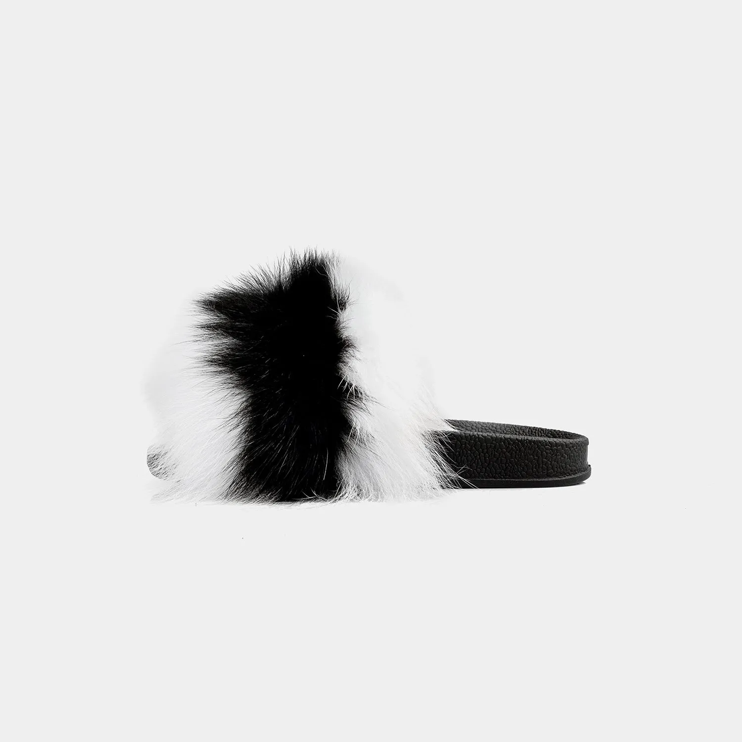 St. Moritz-Slipper With Black Fox & White Fox