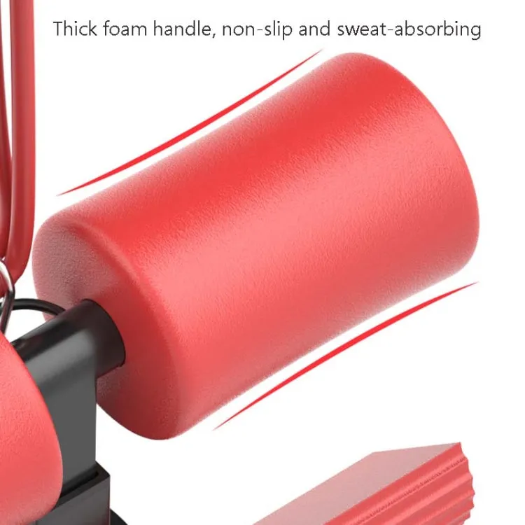 Suction-cup Abdominal Curler Sit-up Aid Household Waistcoat Line, Style:Without Drawstring(Red)