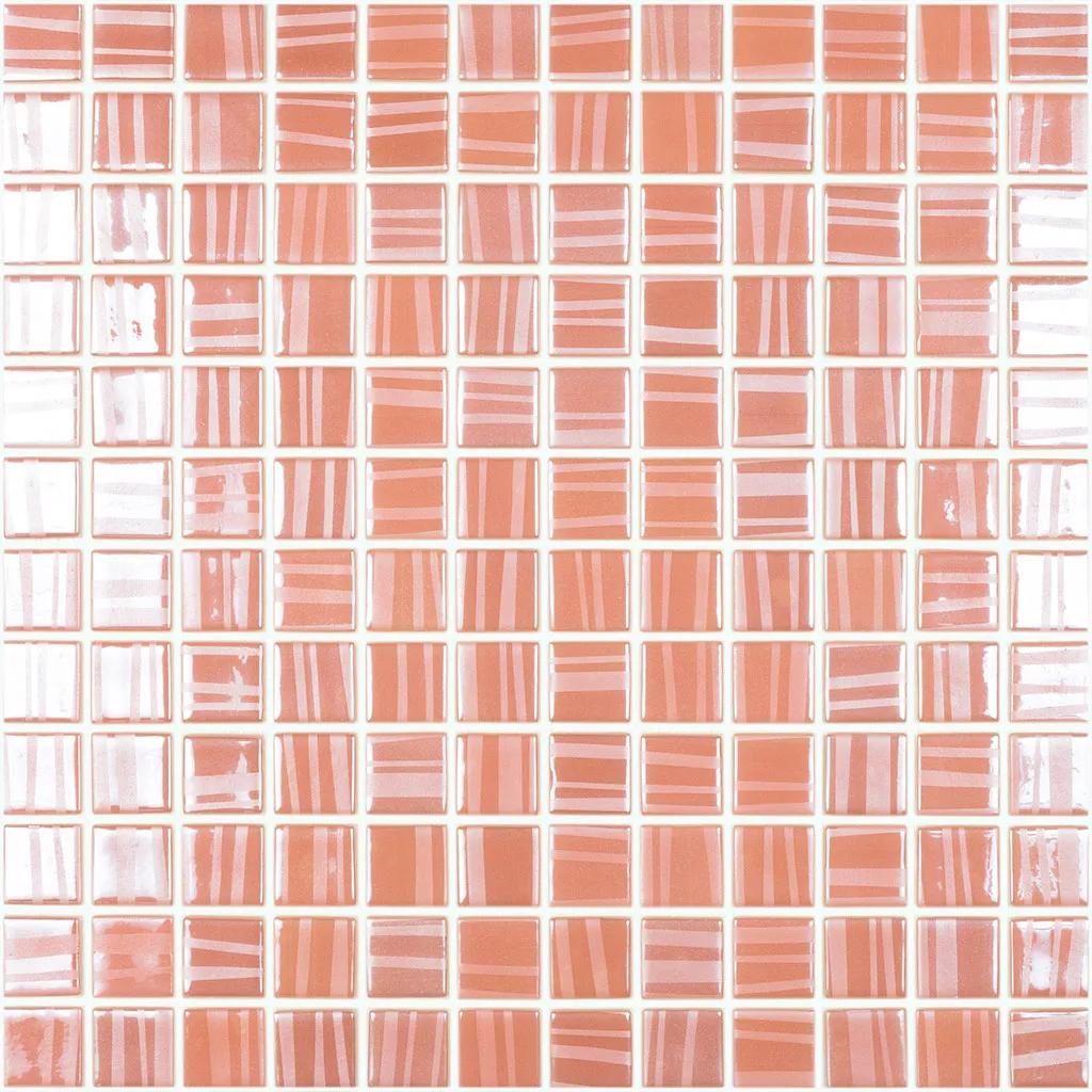 Tender Coral, 1" x 1" - Glass Tile