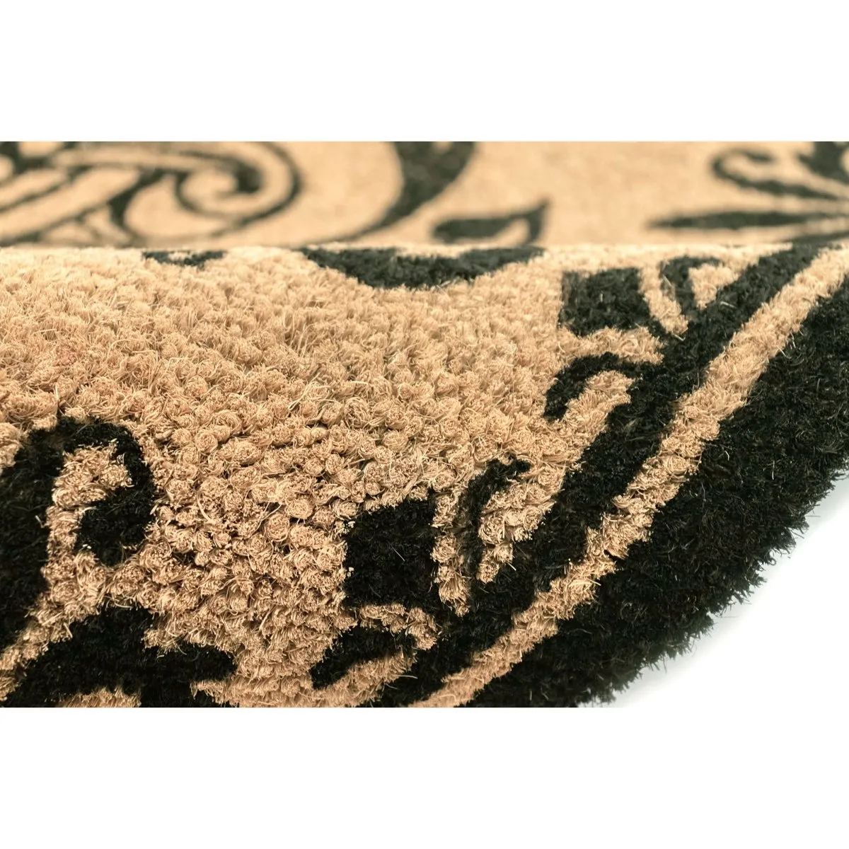 Trans-Ocean DWELL Outdoor Machine Made Coir Outdoor Mat  - Black S