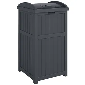 TRASHCAN/ OUTDOOR/ Suncast Trash Hideaway, 23 Gallon, Gray