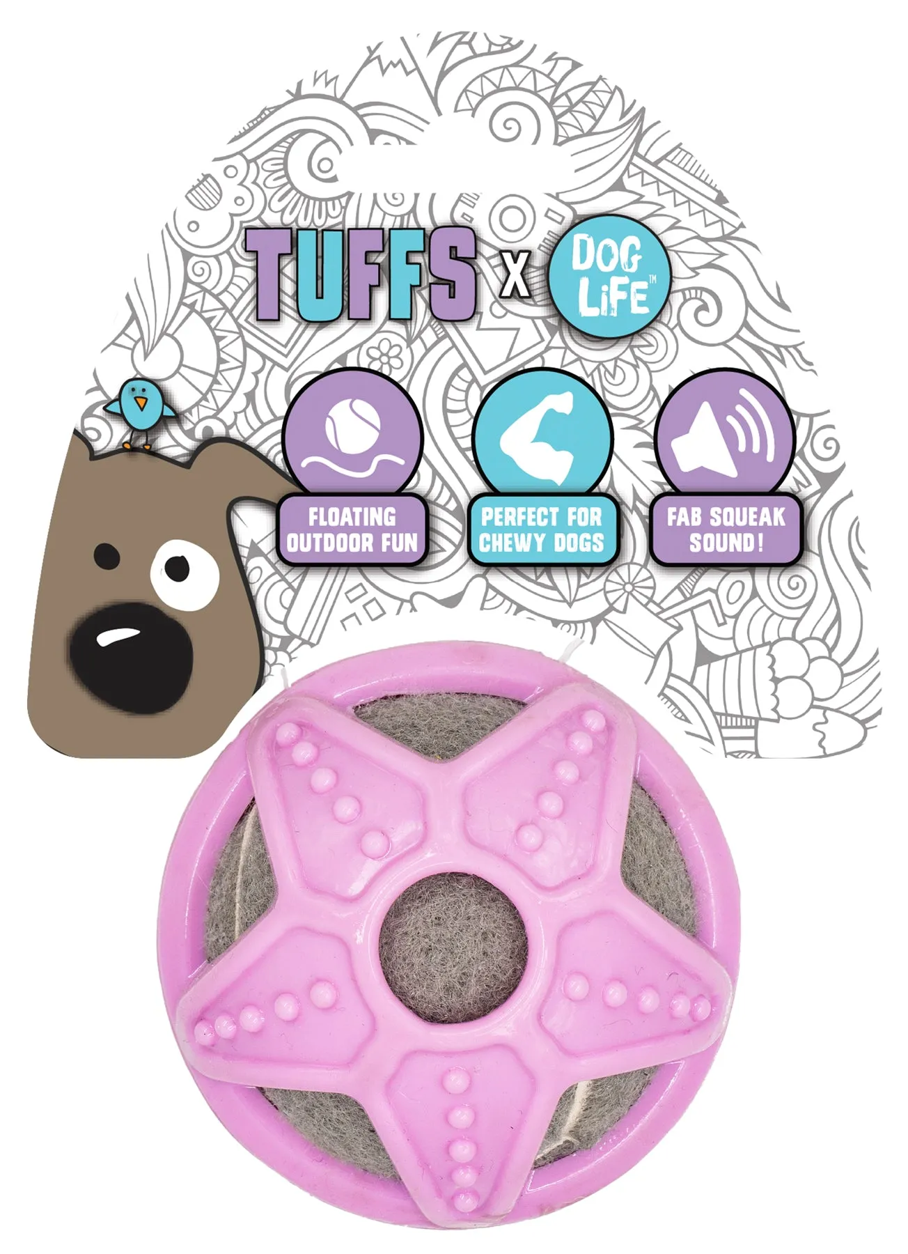 Tuffs x Dog Life Bounce & Squeak Dog Toy