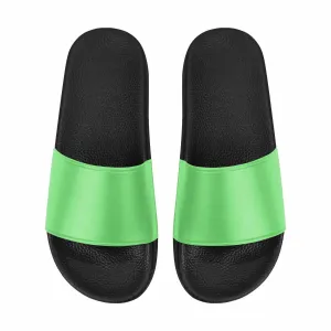 Uniquely You Mens Slide Sandals /   Pastel Green Flip-Flops