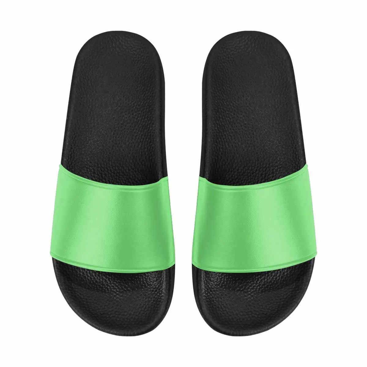 Uniquely You Mens Slide Sandals /   Pastel Green Flip-Flops