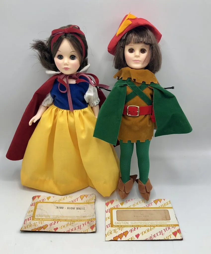 Vintage EFFANBEE Snow White & Robin Hood Dolls /b