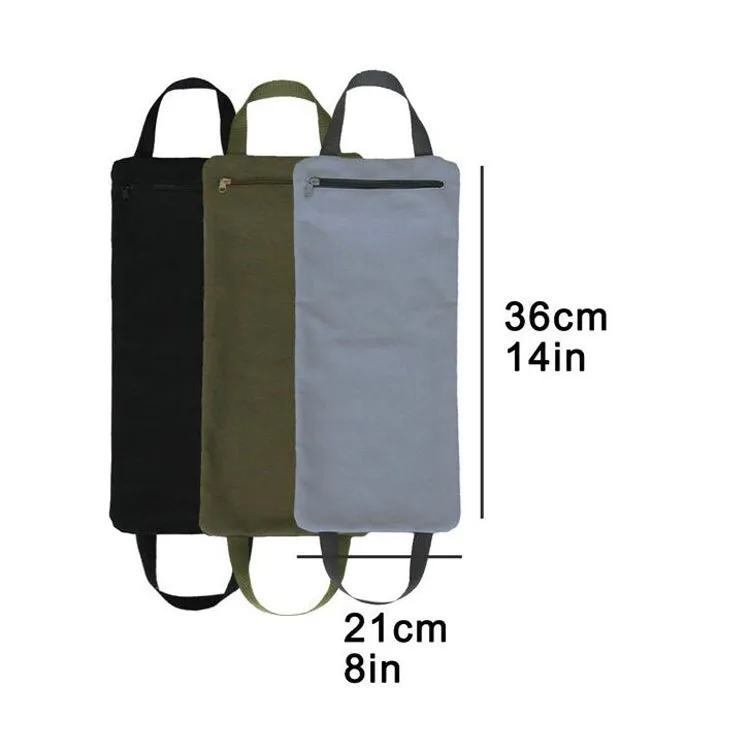 Weight Lifting Fitness Double Handle Canvas Sandbag(Army Green)