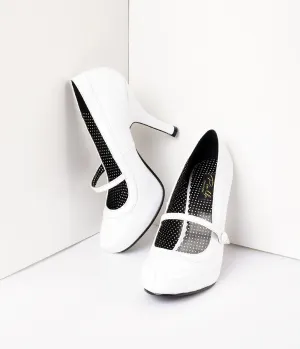 White Patent Leather Cutie Pie Pumps