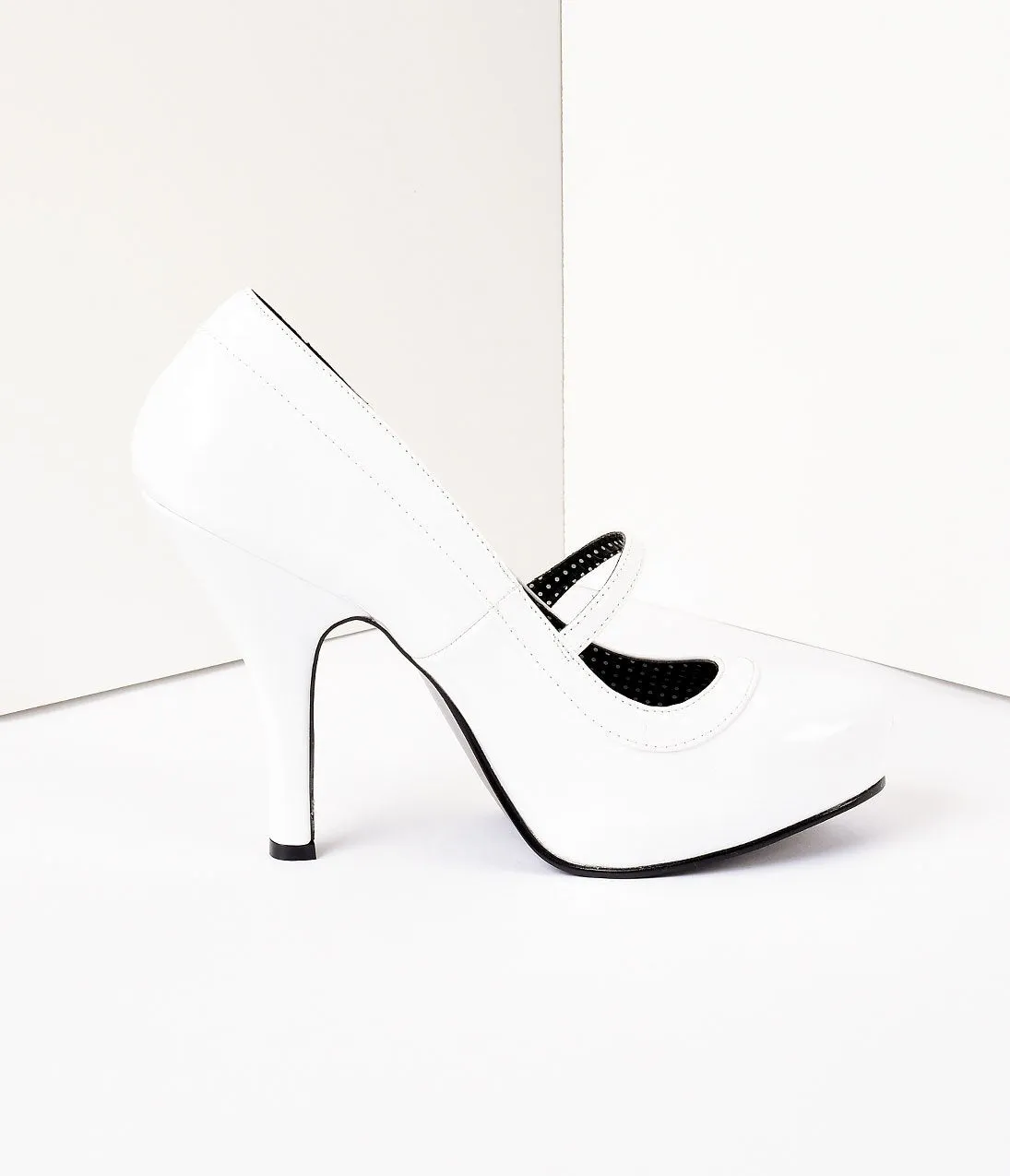 White Patent Leather Cutie Pie Pumps