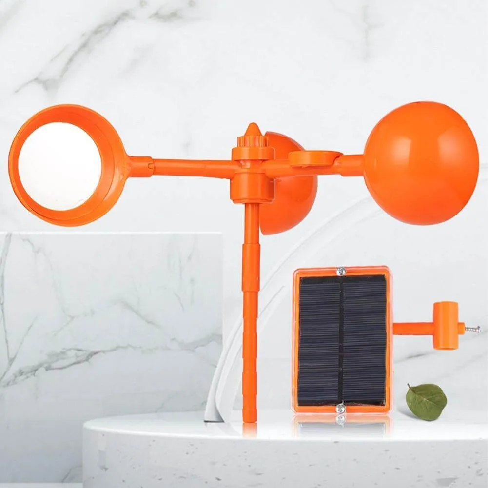 Wind Power Rotating Solar Animal Repeller