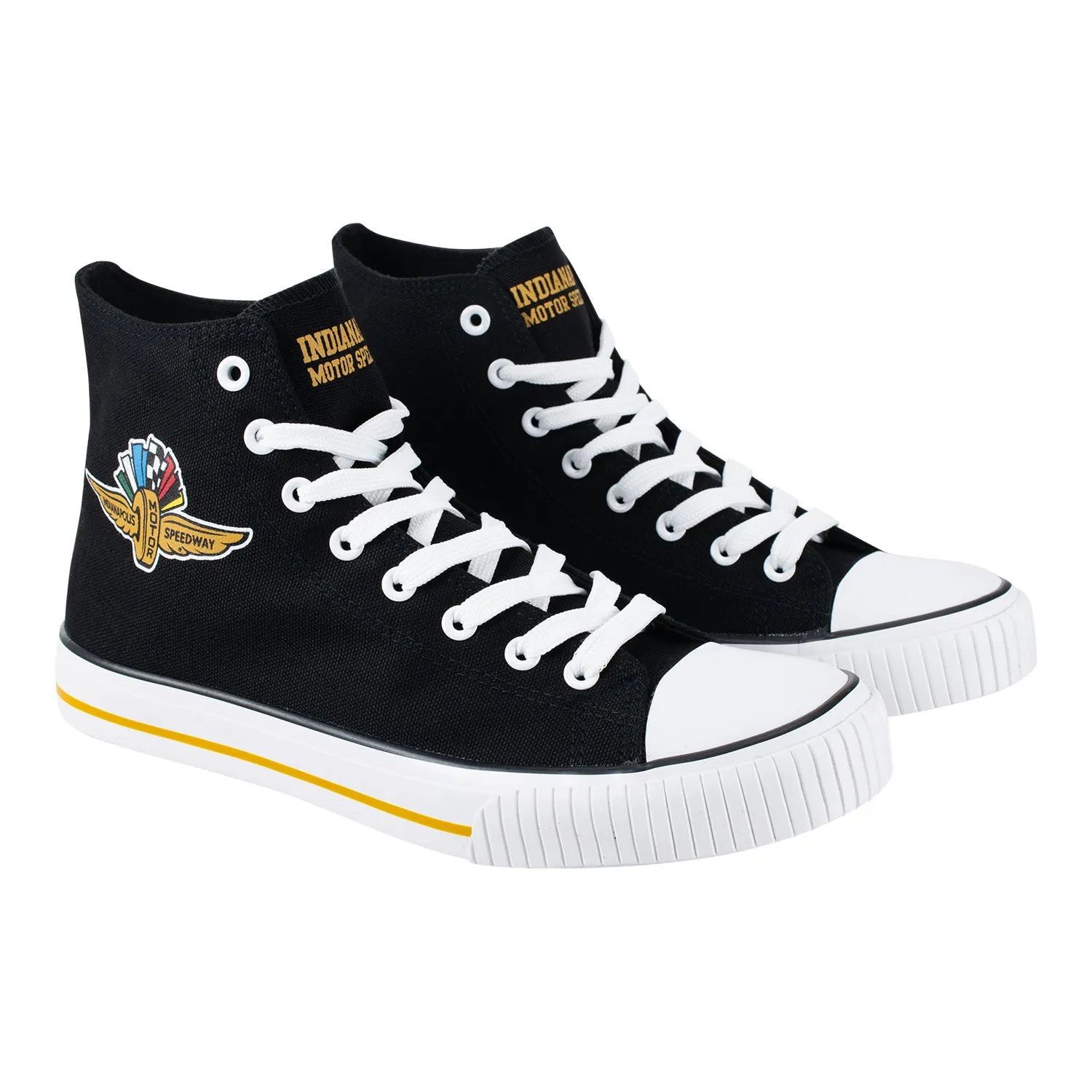 Wing Wheel Flag Hi Top Team Stripe Canvas Shoes