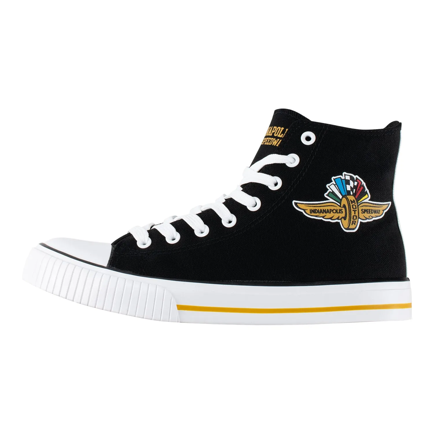 Wing Wheel Flag Hi Top Team Stripe Canvas Shoes