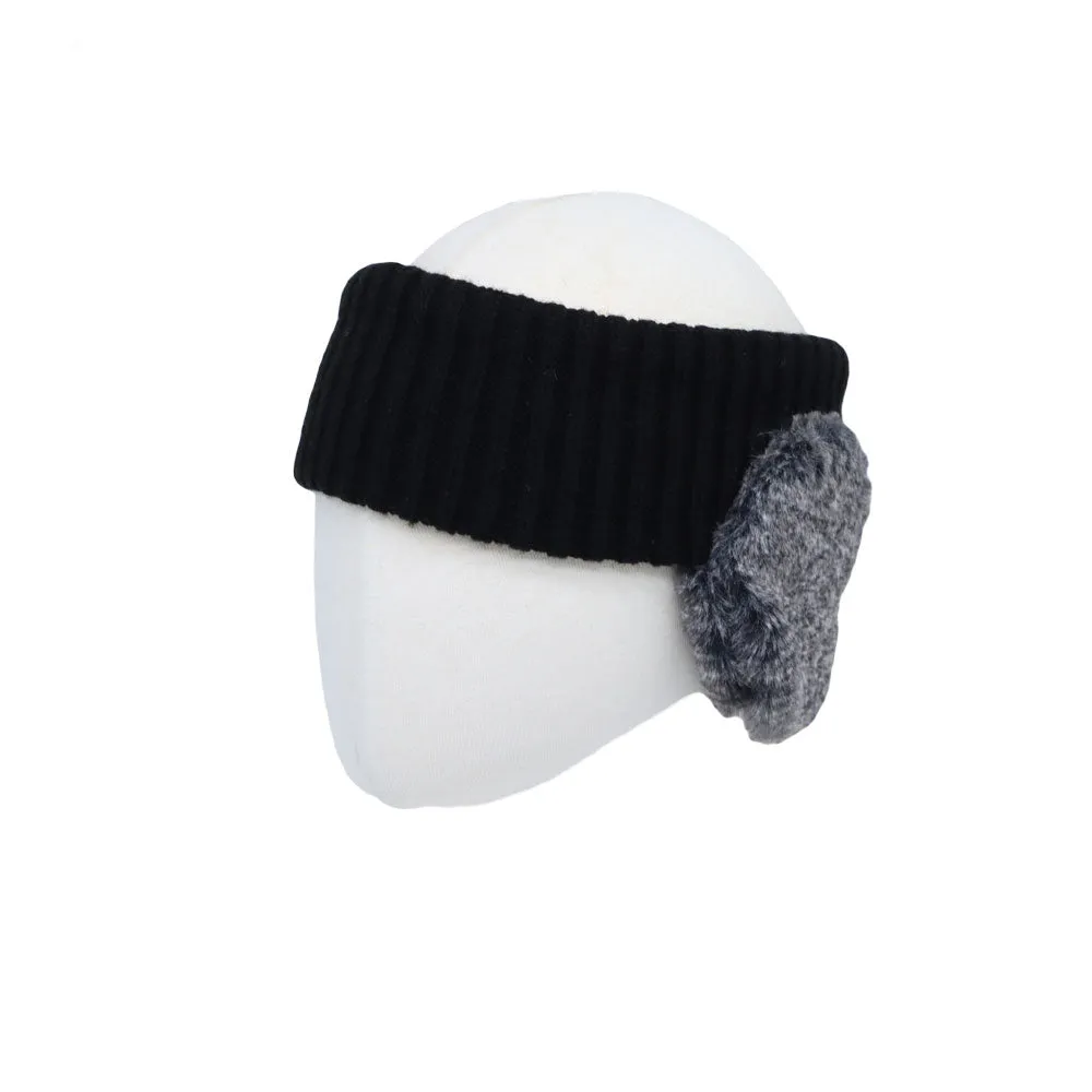 Winter Ear Warmer Sun Visor Ribbed Knitted Hat Headband Earflap Cap JDY1486