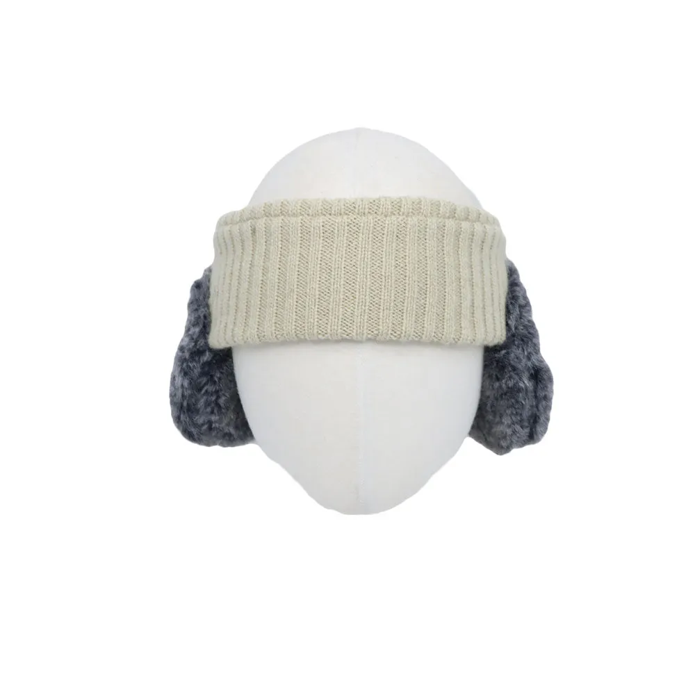 Winter Ear Warmer Sun Visor Ribbed Knitted Hat Headband Earflap Cap JDY1486