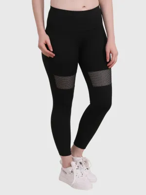 Women Mid-Rise Mesh Leggings