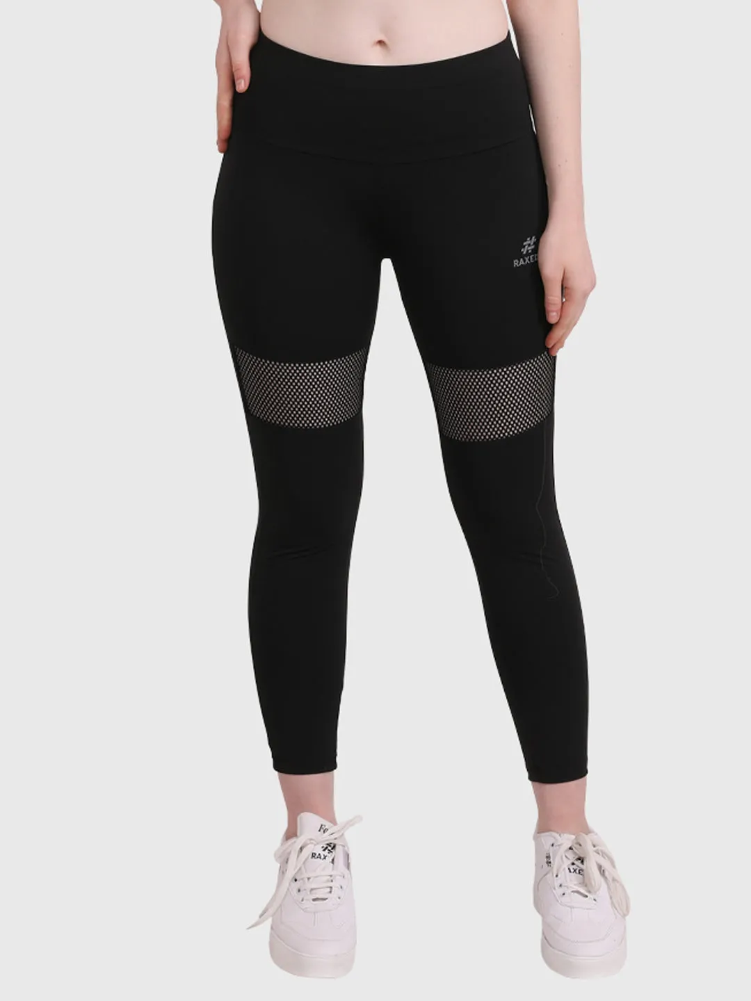 Women Mid-Rise Mesh Leggings