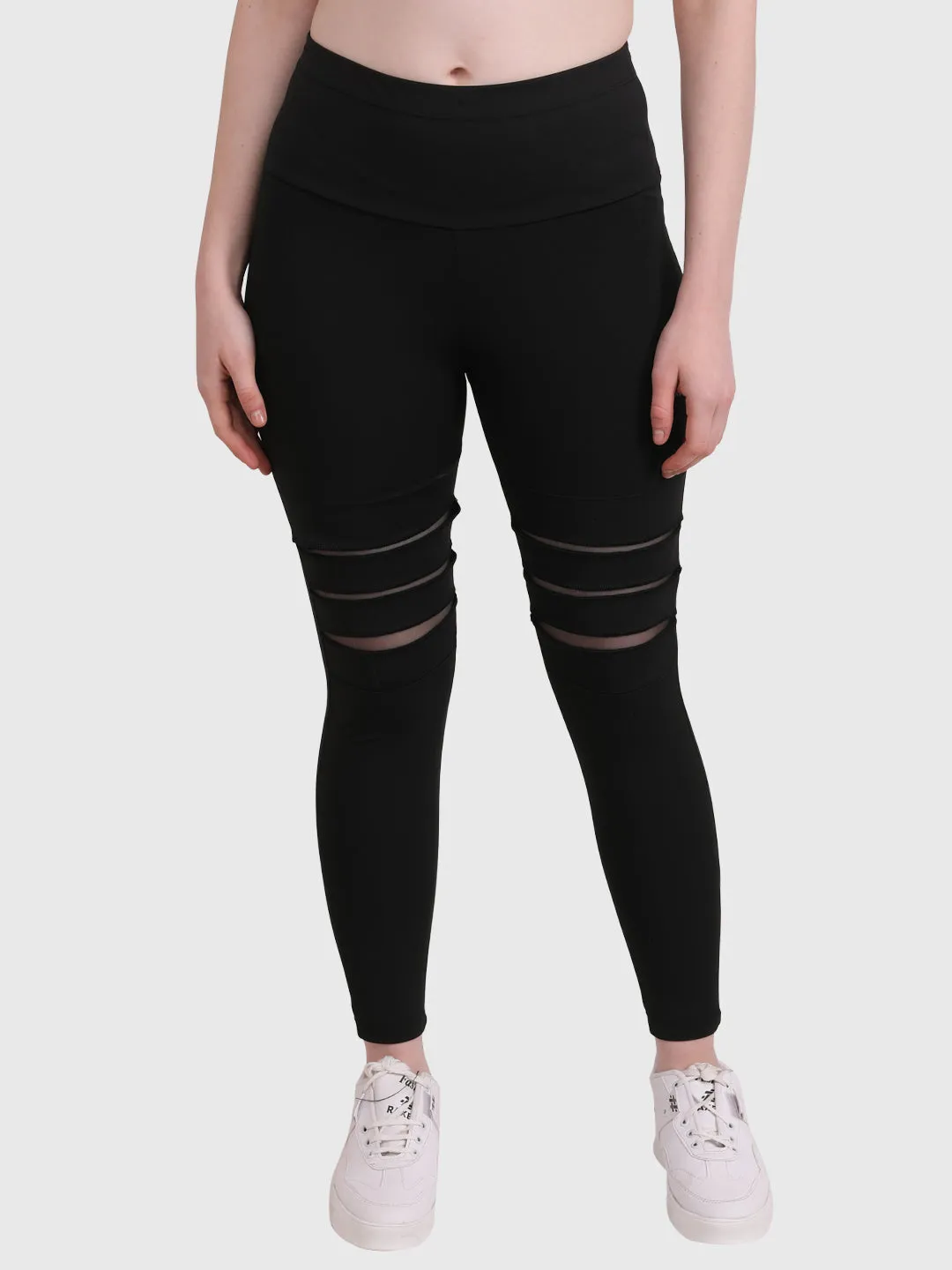 Women Ripped Jeggings or Leggings - Mid Waisted