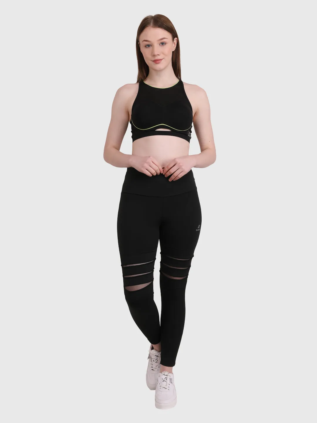 Women Ripped Jeggings or Leggings - Mid Waisted