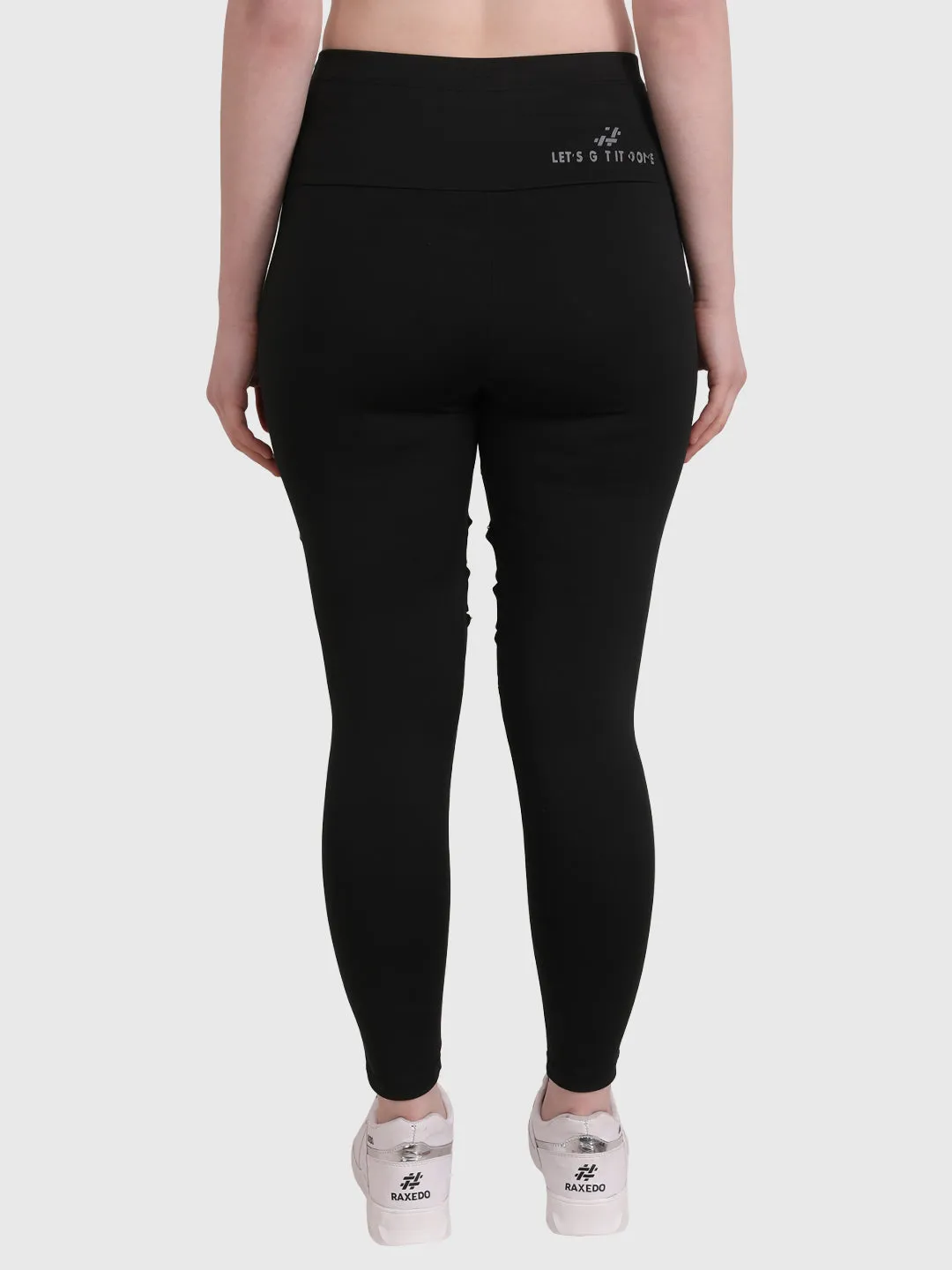 Women Ripped Jeggings or Leggings - Mid Waisted