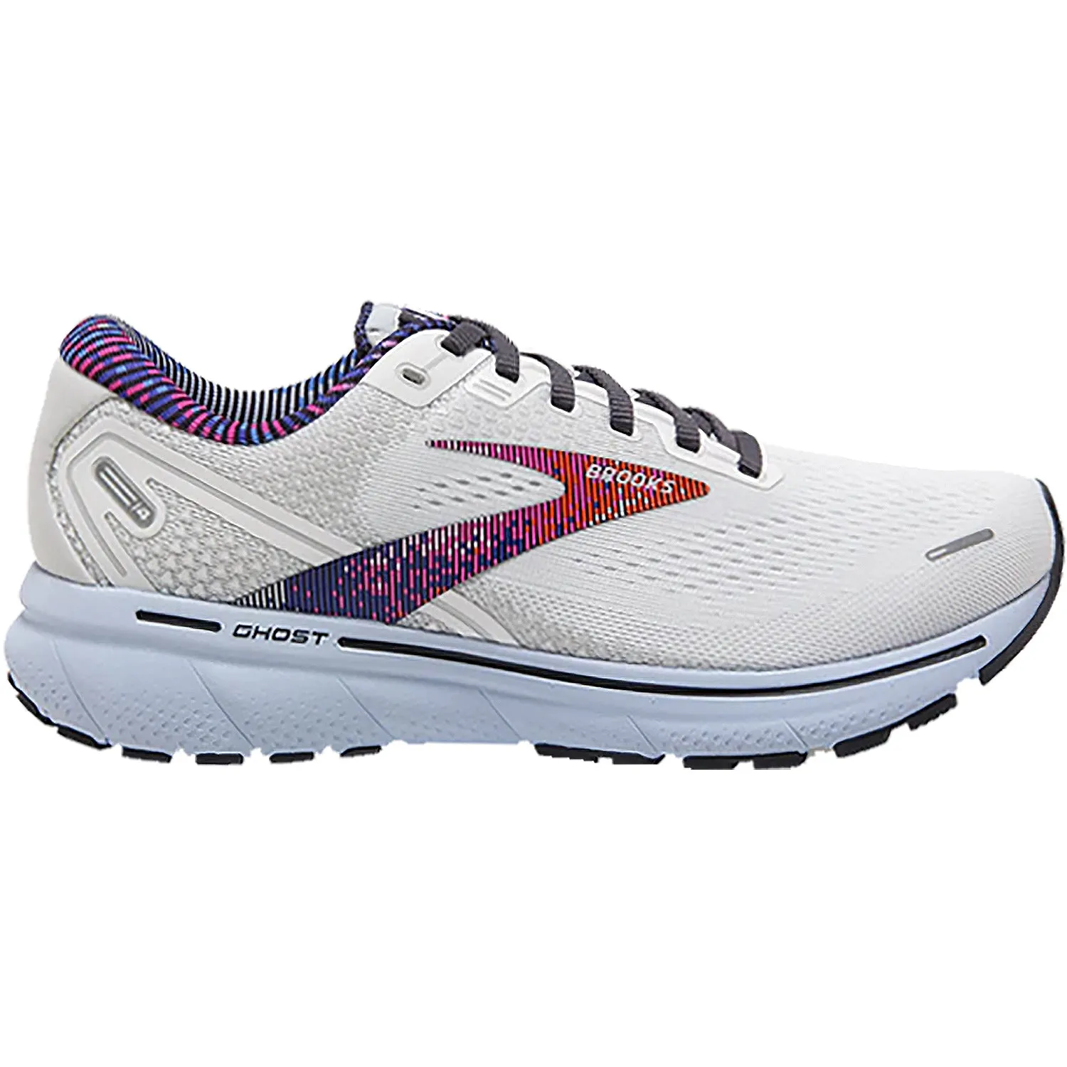 Women's Brooks Ghost 14 White/Heather/Ebony Mesh