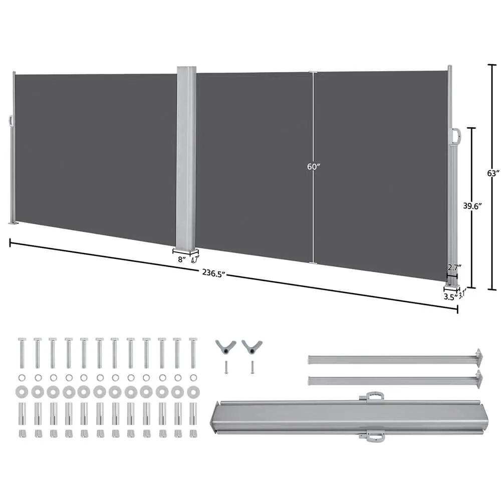 Yaheetech 236 x 63in Double Side Awning