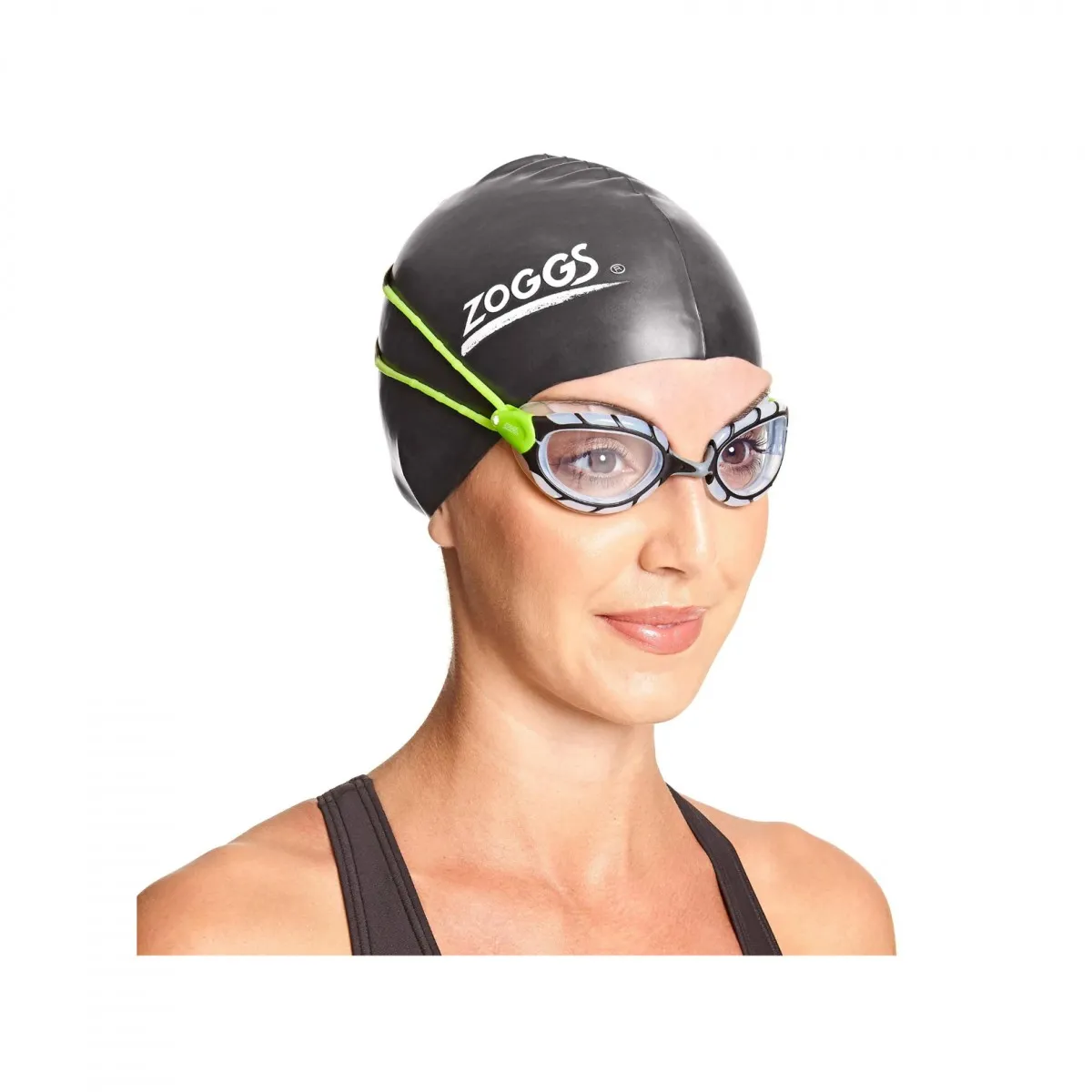 Zoggs Predator Swimming Goggles Black Green